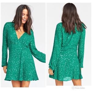 Show me your mumu emerald Phyllis dress sequin M